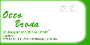 otto broda business card